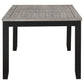 Mesa de comedor rectangular Elodie de 78 pulgadas con hojas extensibles, color negro