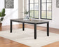 Mesa de comedor rectangular Elodie de 78 pulgadas con hojas extensibles, color negro