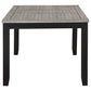 Elodie 7-piece Dining Table Set with Extension Leaf Grey and Black