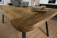 Mesa de comedor Maverick de madera maciza de 70 pulgadas, mango natural