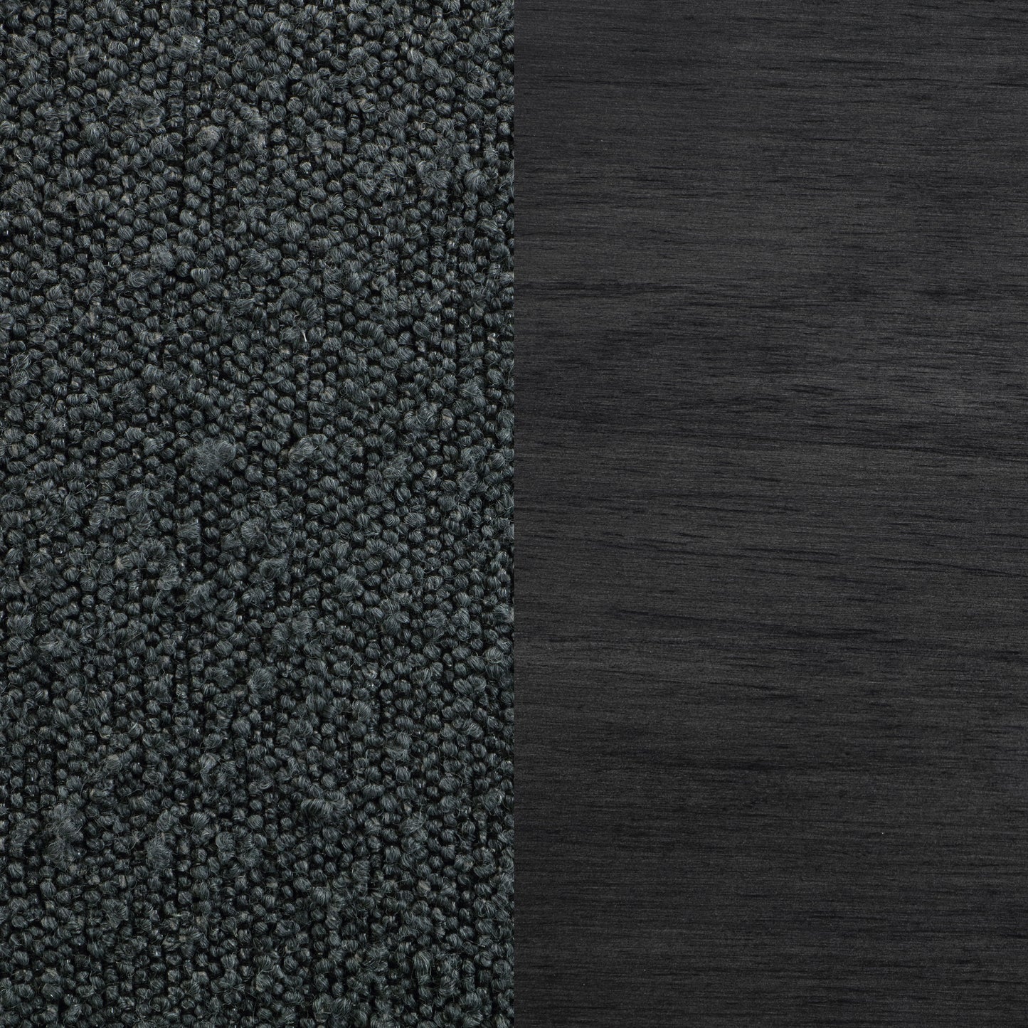 Silla de mostrador tapizada Alba Boucle negra (juego de 2)