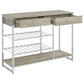 Melrose - Mueble de bar con 2 cajones y botellero para vinos, color gris