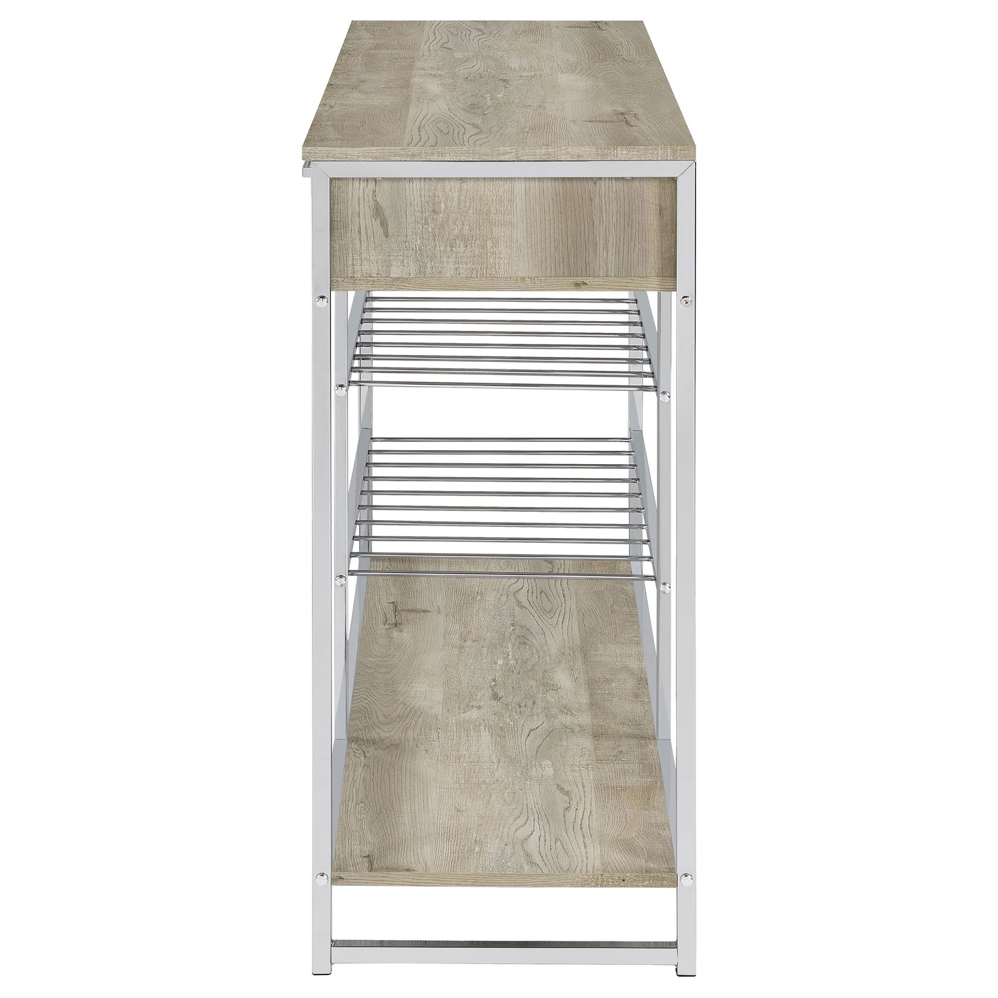 Melrose - Mueble de bar con 2 cajones y botellero para vinos, color gris