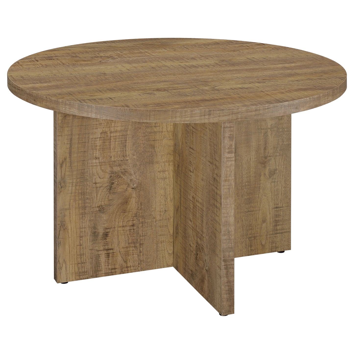 Mesa de comedor redonda Jamestown de madera compuesta de 47 pulgadas, mango