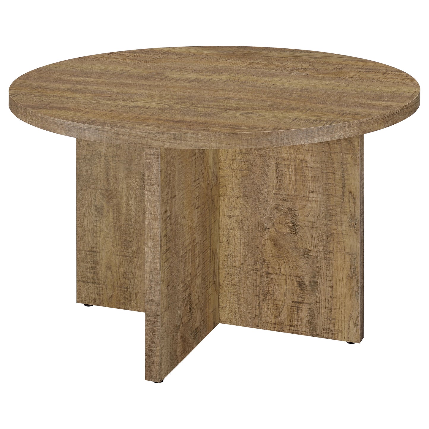 Mesa de comedor redonda Jamestown de madera compuesta de 47 pulgadas, mango