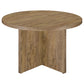 Mesa de comedor redonda Jamestown de madera compuesta de 47 pulgadas, mango