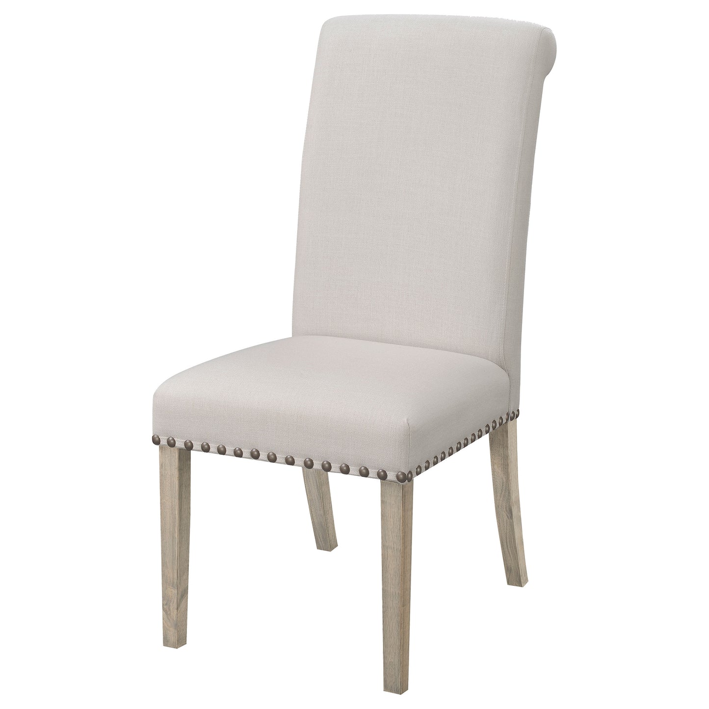 Silla de comedor Salem tapizada en tela beige (juego de 2)