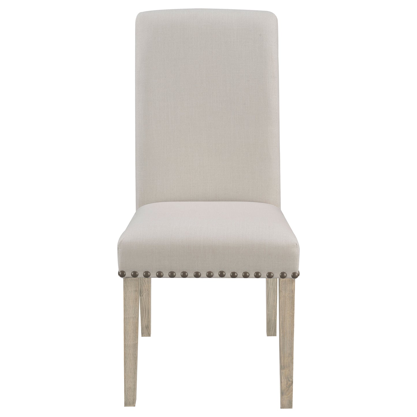Silla de comedor Salem tapizada en tela beige (juego de 2)