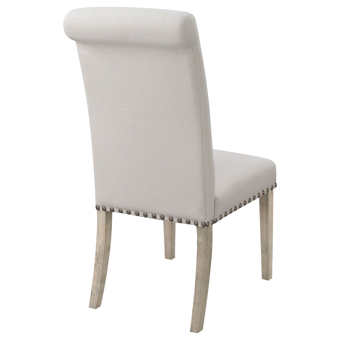 Silla de comedor Salem tapizada en tela beige (juego de 2)