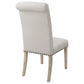Silla de comedor Salem tapizada en tela beige (juego de 2)