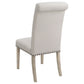 Silla de comedor Salem tapizada en tela beige (juego de 2)