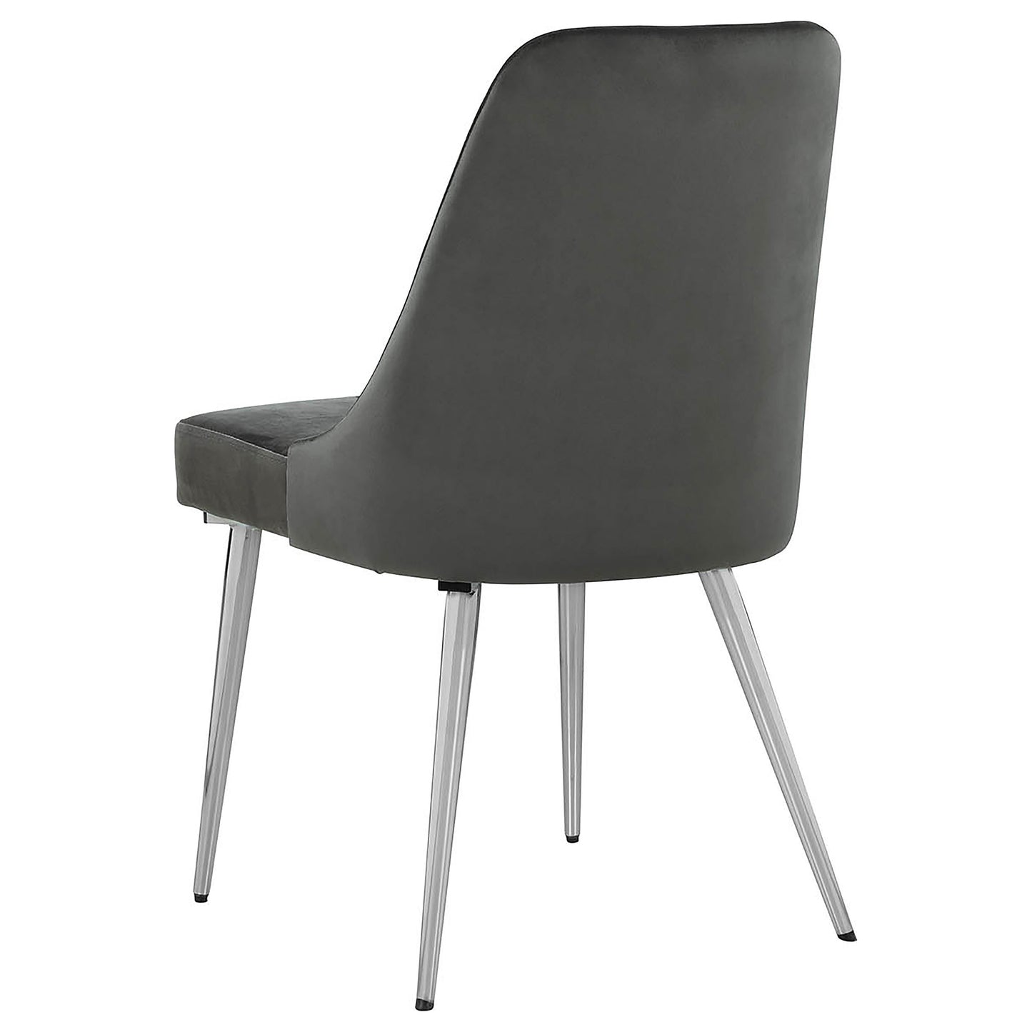 Silla de comedor tapizada Cabianca gris (juego de 2)