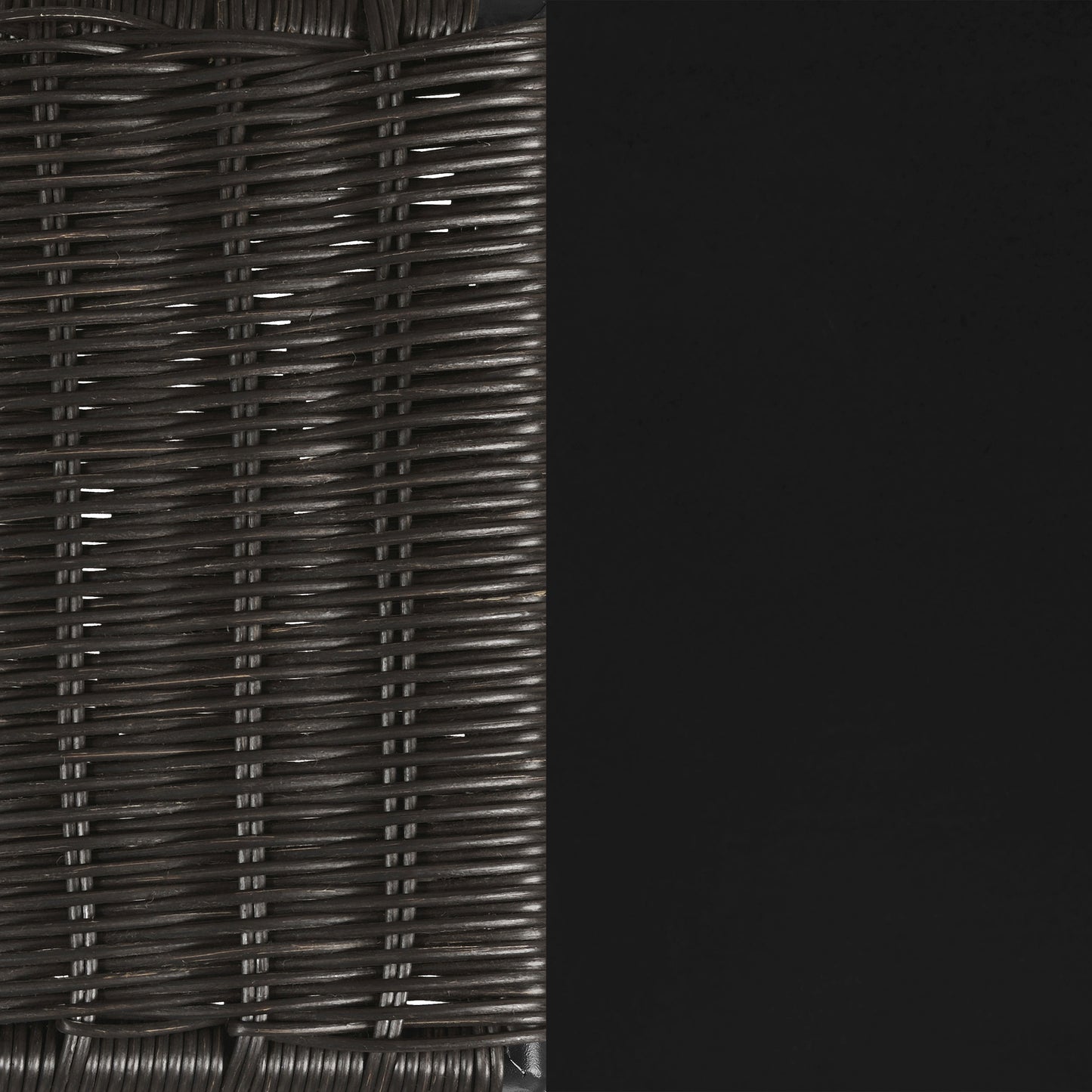 Silla de comedor Dacy de metal y ratán sintético marrón (juego de 2)