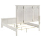 Juego de dormitorio Sandy Beach de 5 piezas tamaño Queen en color crema y blanco