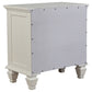 Juego de dormitorio Sandy Beach de 5 piezas tamaño Queen en color crema y blanco
