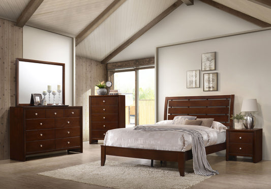 Serenity 4-piece California King Bedroom Set Rich Merlot