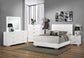 Felicity Wood Queen Panel Bed White High Gloss