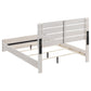 Cama Queen con paneles de madera Brantford en blanco costero