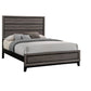 Cama Queen con paneles Watson Wood de roble gris