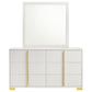 Marceline 6-drawer Dresser with Mirror White