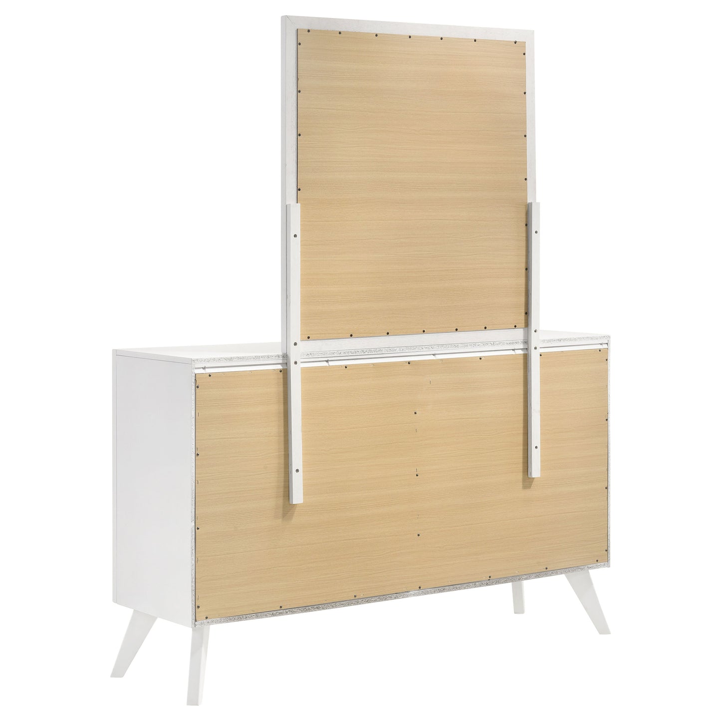 Janelle 6-drawer Dresser with Mirror White