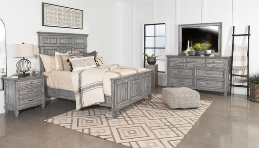 Avenue 4-piece California King Bedroom Set Weathered Grey
