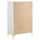 Cómoda de dormitorio Kendall de 5 cajones en blanco