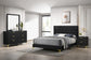 Juego de dormitorio Kendall California King de 4 piezas, color negro