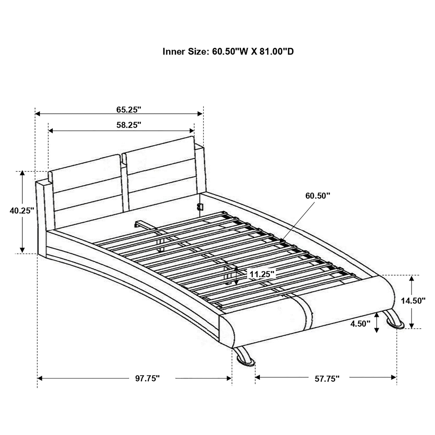 Juego de dormitorio Jeremaine de 5 piezas tamaño Queen en blanco