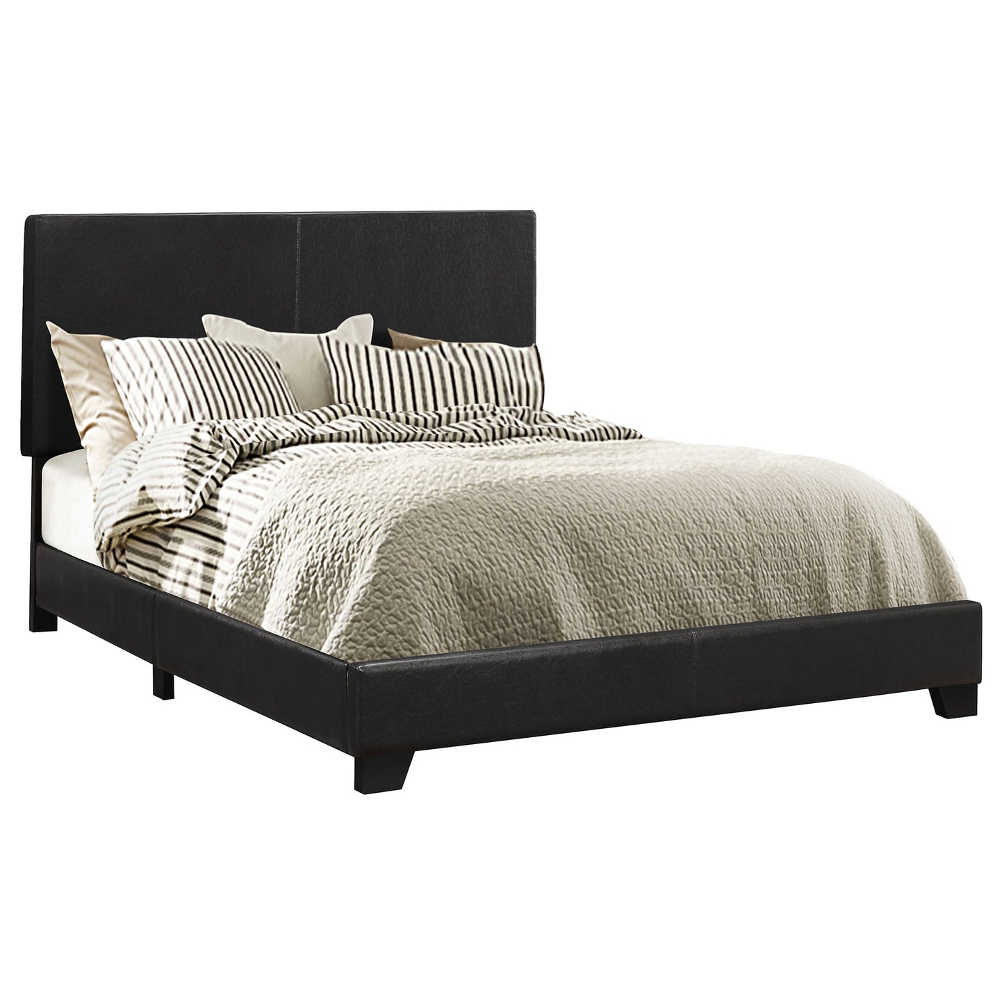 Dorian Upholstered Full Panel Bed Black