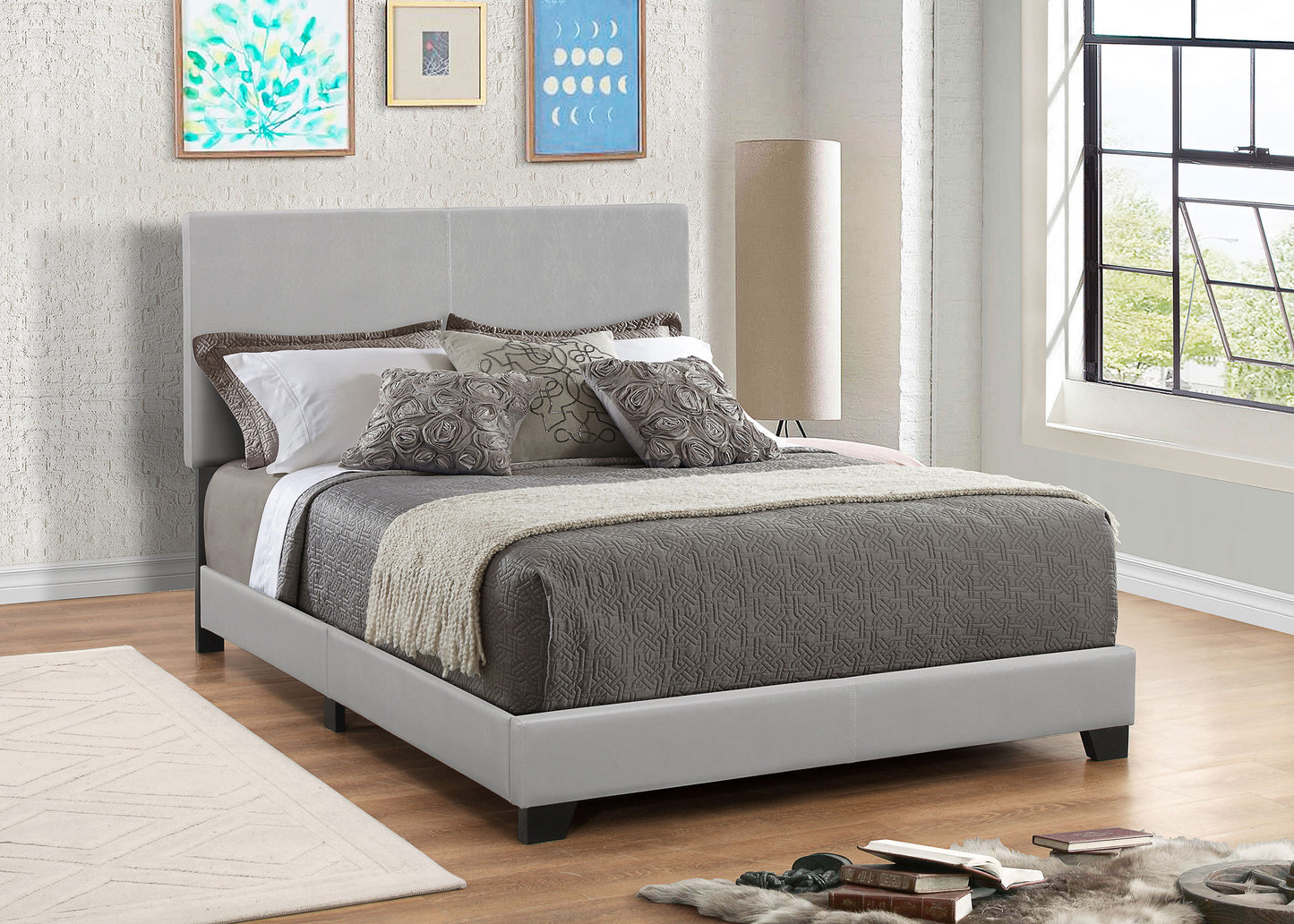 Dorian Upholstered Full Panel Bed Grey