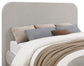 Cama King tapizada Wren con paneles en gris