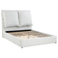 Cama Queen tapizada Gwendoline con paneles blancos
