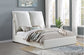 Cama Queen tapizada Gwendoline con paneles blancos