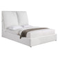 Cama Queen tapizada Gwendoline con paneles blancos