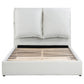 Cama Queen tapizada Gwendoline con paneles blancos