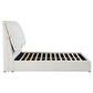 Cama Queen tapizada Gwendoline con paneles blancos