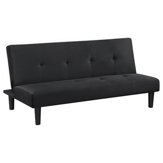 Stanford Upholstered Tufted Convertible Sofa Bed Black