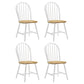 Cinder Windsor Side Chairs Natural Brown and White (Set of 4)