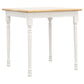 Carlene Square Top Dining Table Natural Brown and White