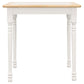 Carlene 5-piece Square Dining Table Natural Brown and White