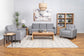 Bowen Upholstered Track Arms Tufted Loveseat Grey