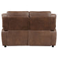 Loveseat Ellington tapizado con brazos acolchados, marrón oscuro
