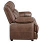 Loveseat Ellington tapizado con brazos acolchados, marrón oscuro