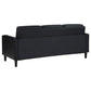 Conjunto de sofá tapizado Ruth de 3 piezas con brazos, color negro