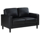 Conjunto de sofá tapizado Ruth de 3 piezas con brazos, color negro