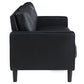 Conjunto de sofá tapizado Ruth de 3 piezas con brazos, color negro