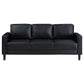 Conjunto de sofá tapizado Ruth de 3 piezas con brazos, color negro