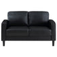 Conjunto de sofá tapizado Ruth de 3 piezas con brazos, color negro