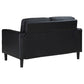 Conjunto de sofá tapizado Ruth de 3 piezas con brazos, color negro